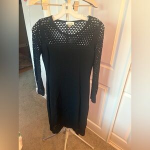 Calvin Klein Black Long Sleeve Mesh Dress Size Small NWOT